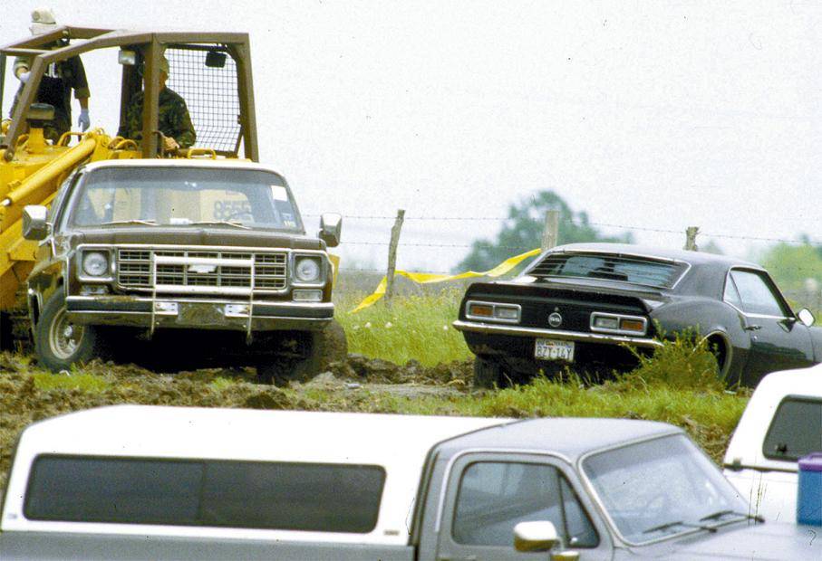 The 1968 Camaro once owned by Branch Davidian leader David Koresh is shown during the siege of ...