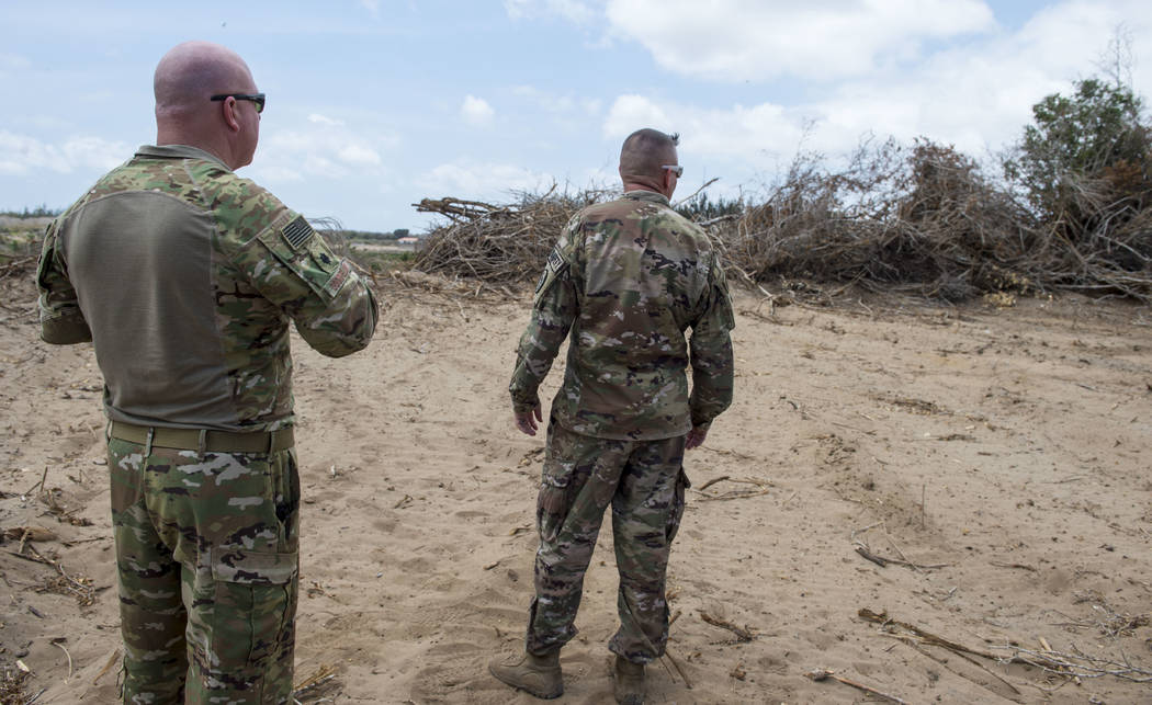 In this photo taken Feb. 24, 2018 and released by the U.S. Air Force, U.S. Air Force Lt. Col. V ...