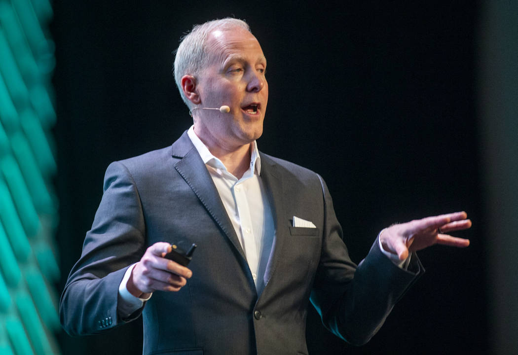 Steve Koenig with the Consumer Technology Assoc. speaks during the "2020 Tech Trends to Wa ...