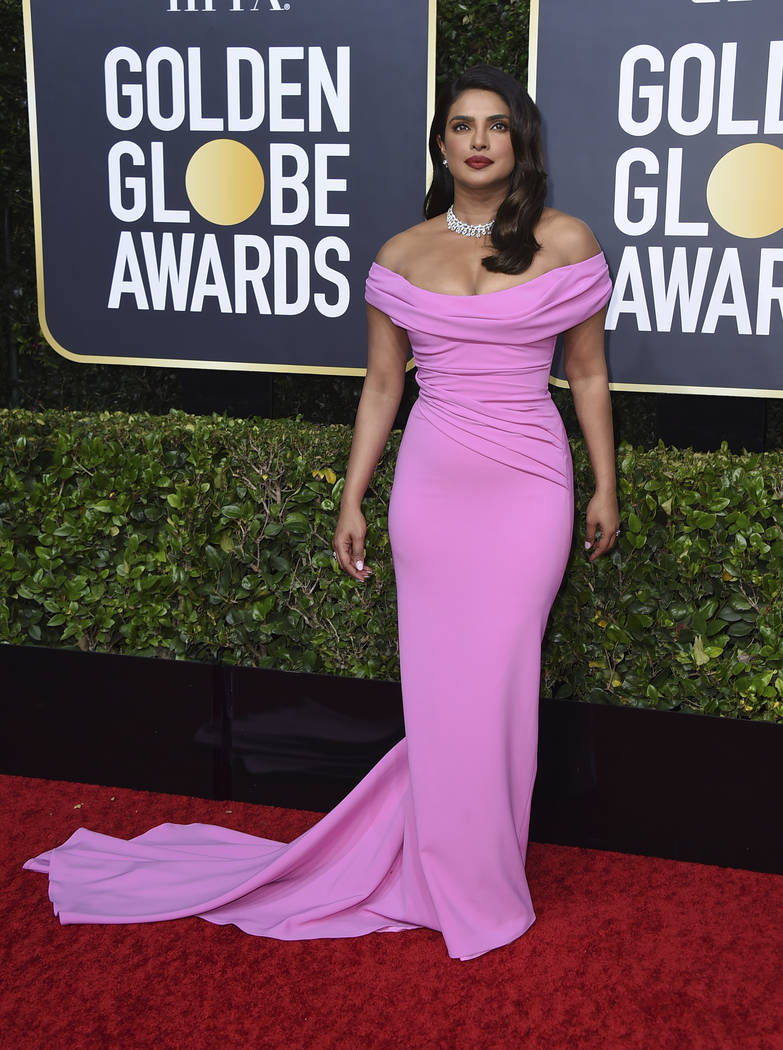 Priyanka Chopra arrives at the 77th annual Golden Globe Awards at the Beverly Hilton Hotel on S ...