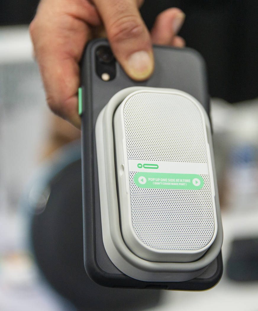 The "MO" pop up sound speaker by POW Audio during the "CES Unveiled Las Vegas&qu ...