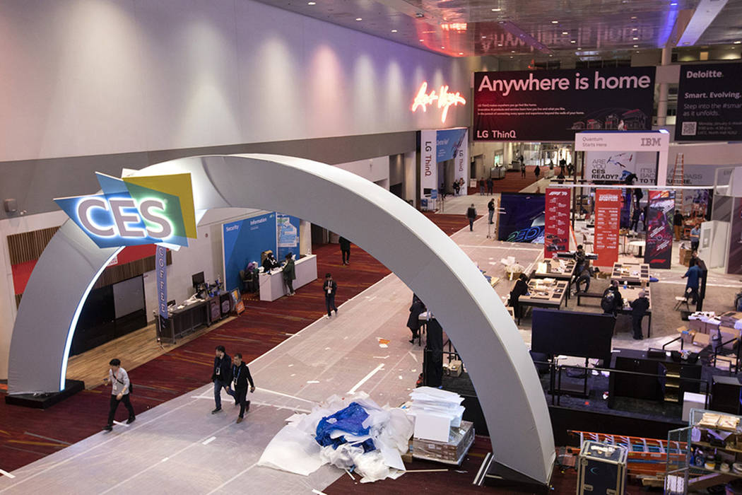 CES at the Las Vegas Convention Center on Sunday, Jan. 5, 2020, in Las Vegas. (Ellen Schmidt/La ...