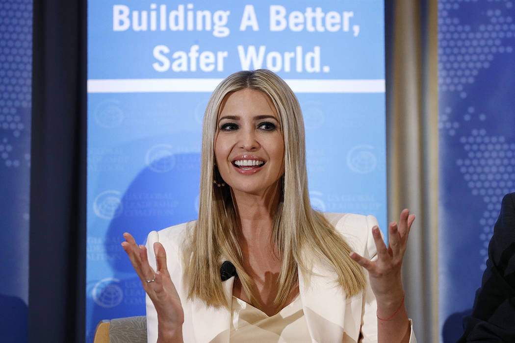 Ivanka Trump, daughter of President Donald Trump, speaks at a roundtable discussion to announce ...