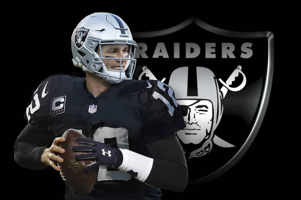 brady in a raiders uniform