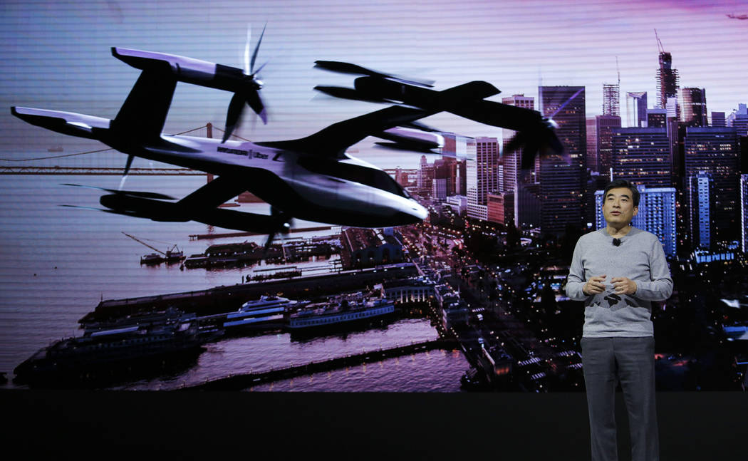 Jaiwon Shin, Head of Urban Air Mobility, speaks about the S-A1 urban air taxi concept during a ...