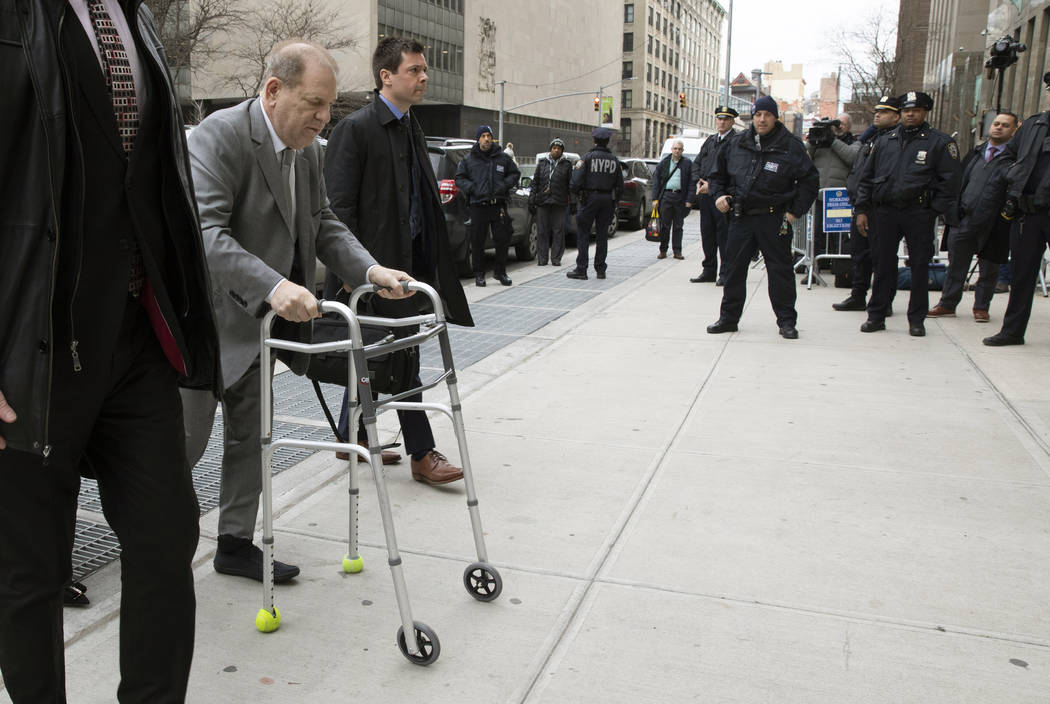 Harvey Weinstein arrives to court for the start of jury selection in his sexual assault trial T ...