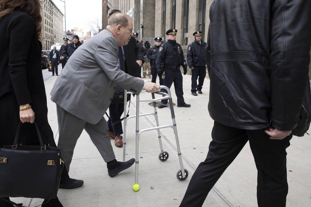 Harvey Weinstein arrives to court for the start of jury selection in his sexual assault trial T ...