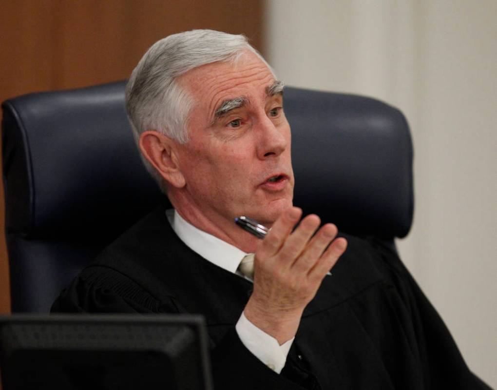 JOHN LOCHER/LAS VEGAS REVIEW-JOURNAL District Judge James Todd Russell speaks in his court in ...