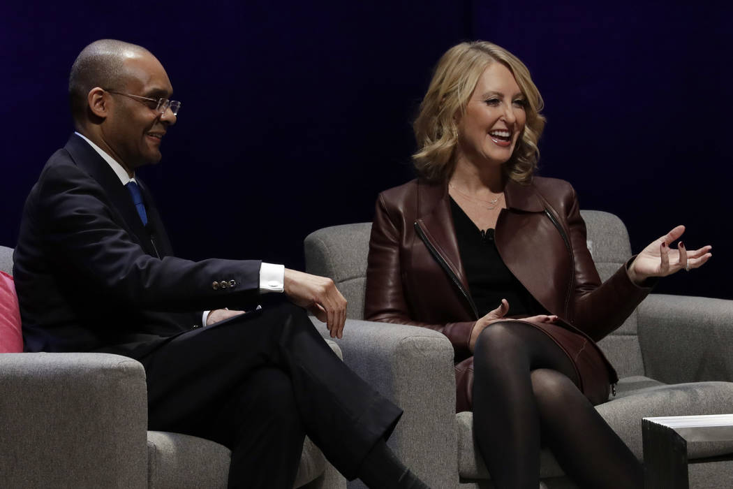 Robert Gulliver, left, NFL Executive Vice President, Human Resources, and Michelle McKenna, NFL ...