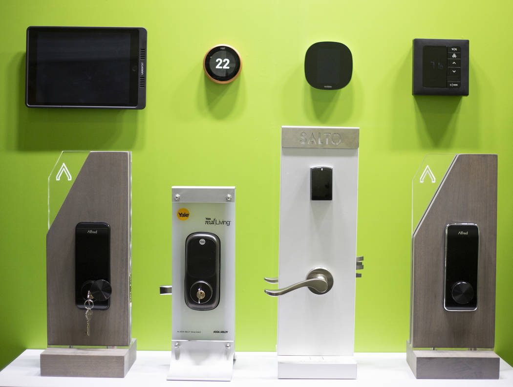 1VALET, a residential smart building platform, displays smart locks and thermostats at their bo ...