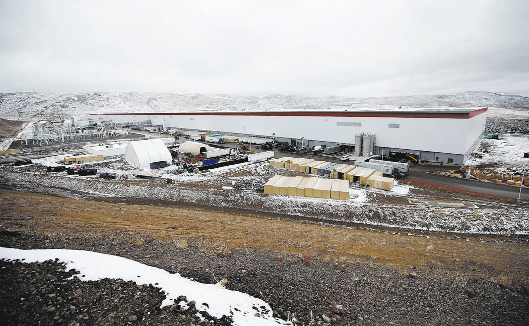 The Tesla Gigafactory, east of Reno, Nev. Cathleen Allison Special to Las Vegas Review-Journal