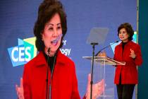 U.S. Secretary of Transportation Elaine Chao talks about technological advances in transportati ...