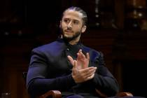 former NFL football quarterback Colin Kaepernick (AP Photo/Steven Senne)