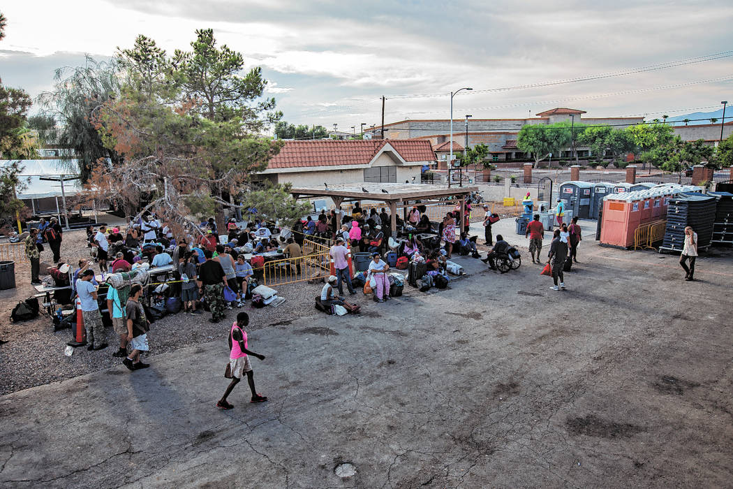 The Courtyard Homeless Resource Center in Las Vegas, Wednesday, July 24, 2019. (Rachel Aston/La ...