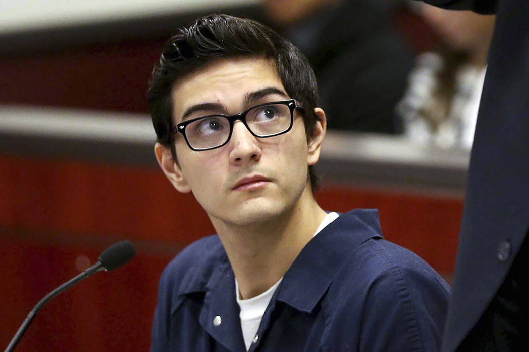 FILE - In this Feb. 19, 2016, file photo, Steven Jones looks up during a bail modification hear ...