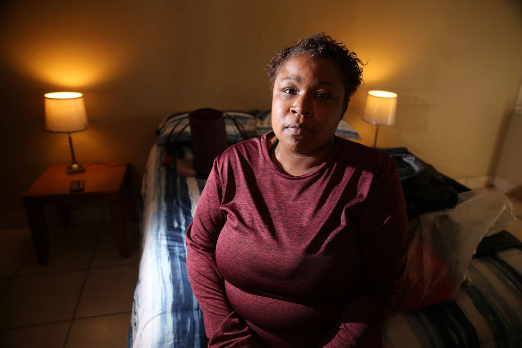 Tia Dotson, a former resident of the burned down Alpine Motel Apartments, is living in a new ap ...