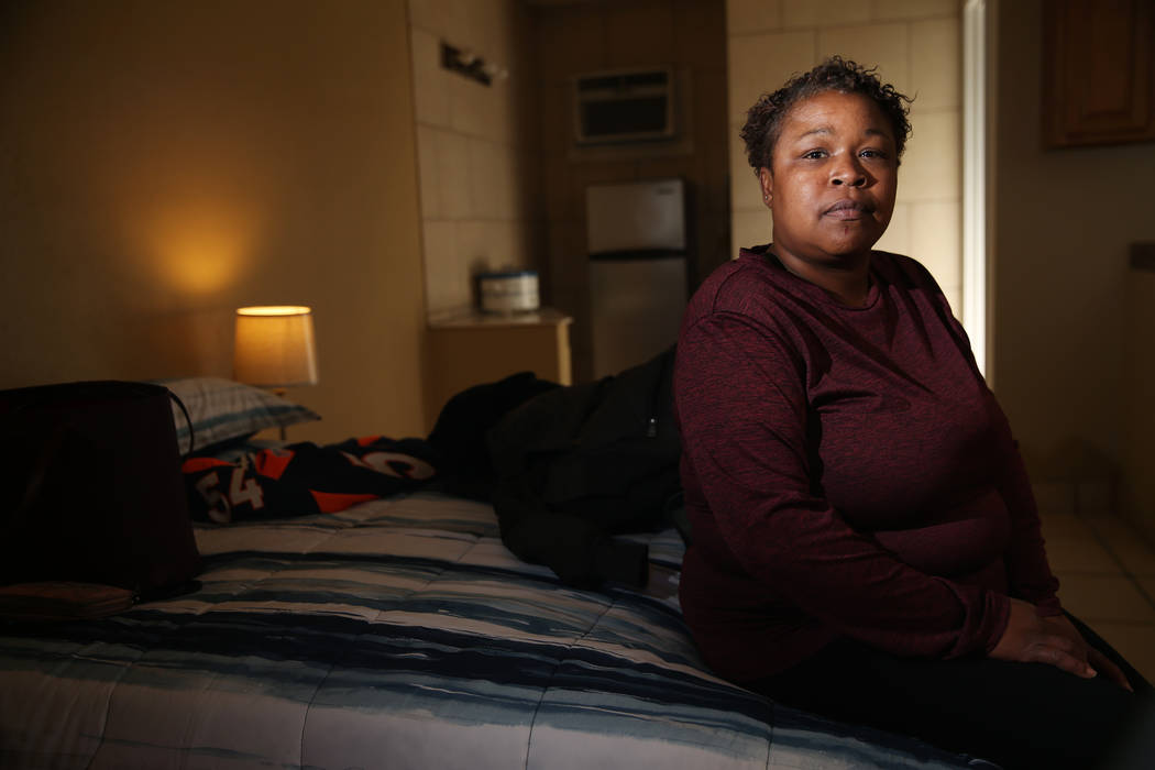 Tia Dotson, a former resident of the burned down Alpine Motel Apartments, is living in a new ap ...