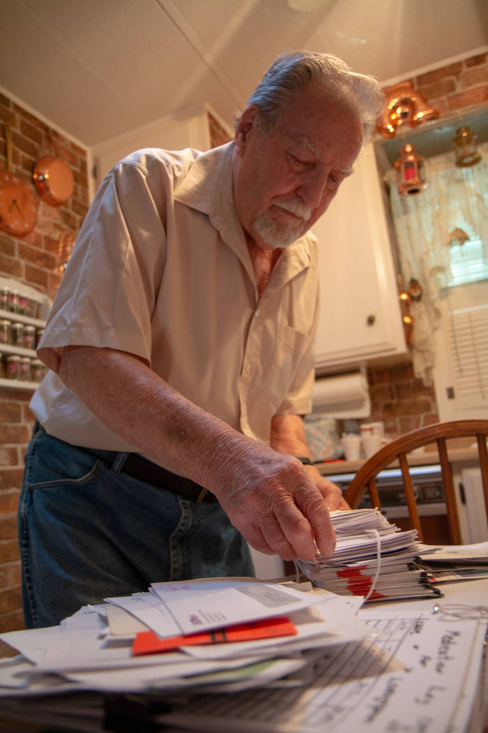 Sparks resident James Mesinger, 82, has for years fought toll bills from other states like Cali ...