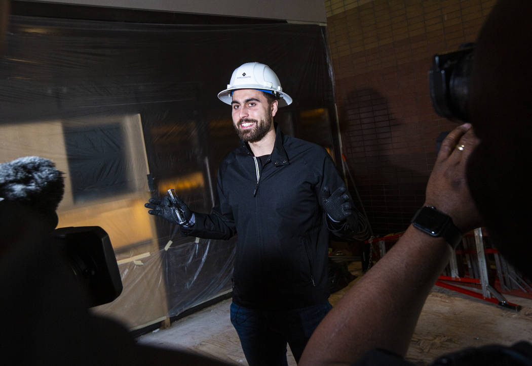 Golden Knights' Alex Tuch talks about the space that will become the Wolfgang Puck Players Lock ...