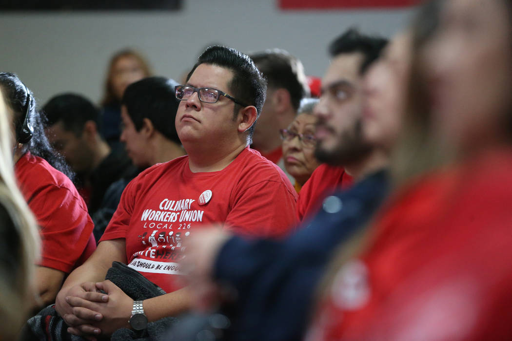 People attend a town hall event with Democratic presidential candidate Amy Klobuchar at the Cul ...