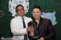 Paco Huerta and Steven Olmos from Silver Lands Inc. accept the Business Partner of the Year awa ...