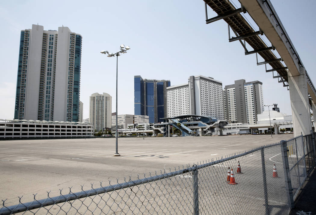 A vacant property at the corner of Sahara Avenue and Paradise Road photographed on Tuesday, Jul ...