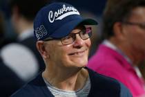 Dallas Cowboys defensive coordinator Rod Marinelli is pictured before an NFL football game agai ...
