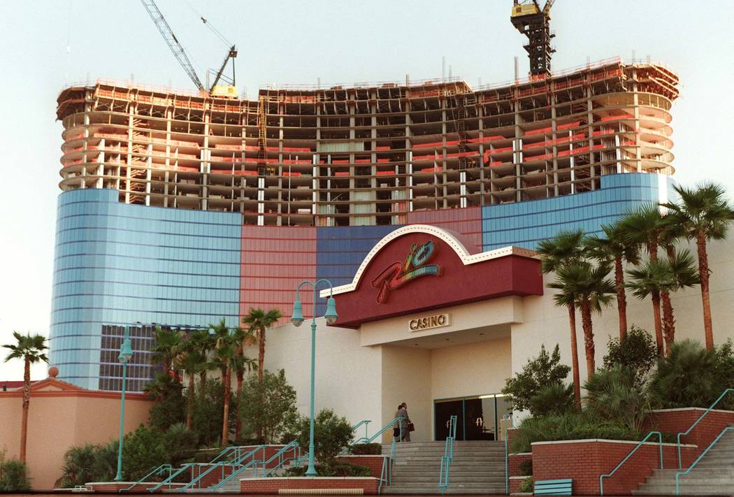 This August 1996, file photo shows the Rio Hotel and a new tower under construction. (Las Vega ...