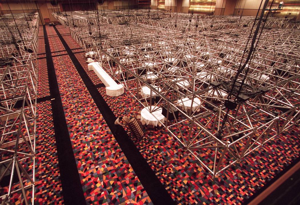 This March 18, 1999, file photo shows Rio Hotel Convention/Special events center with ceiling ...