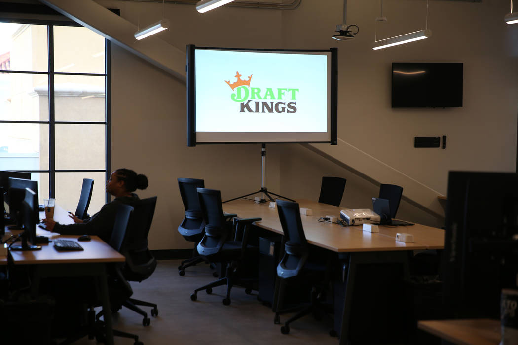 The DraftKings office at Town Square in Las Vegas, Wednesday, Jan. 15, 2020. (Erik Verduzco / L ...