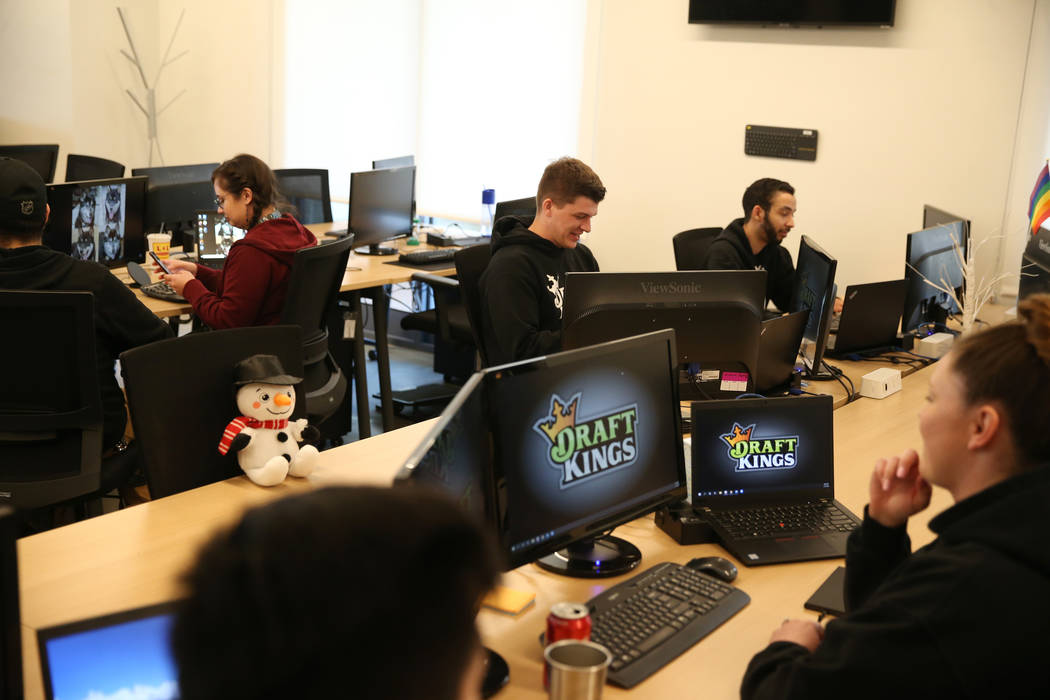 The DraftKings office at Town Square in Las Vegas, Wednesday, Jan. 15, 2020. (Erik Verduzco / L ...