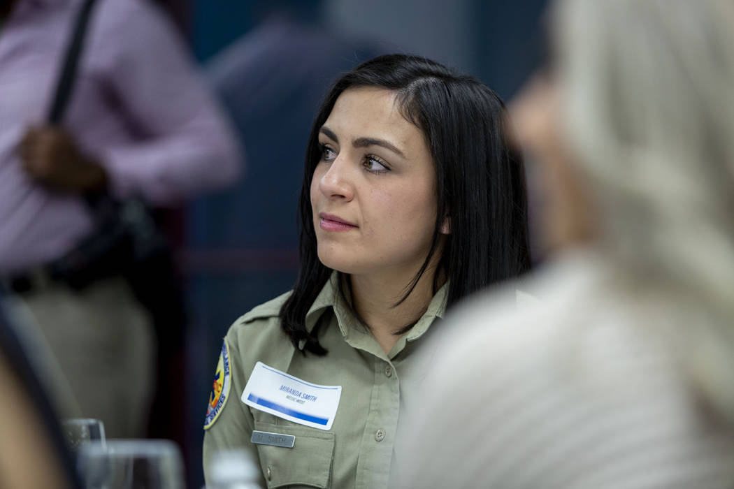 Miranda Smith, paramedic with MedicWest, attends a University Medical Center luncheon on Wednes ...