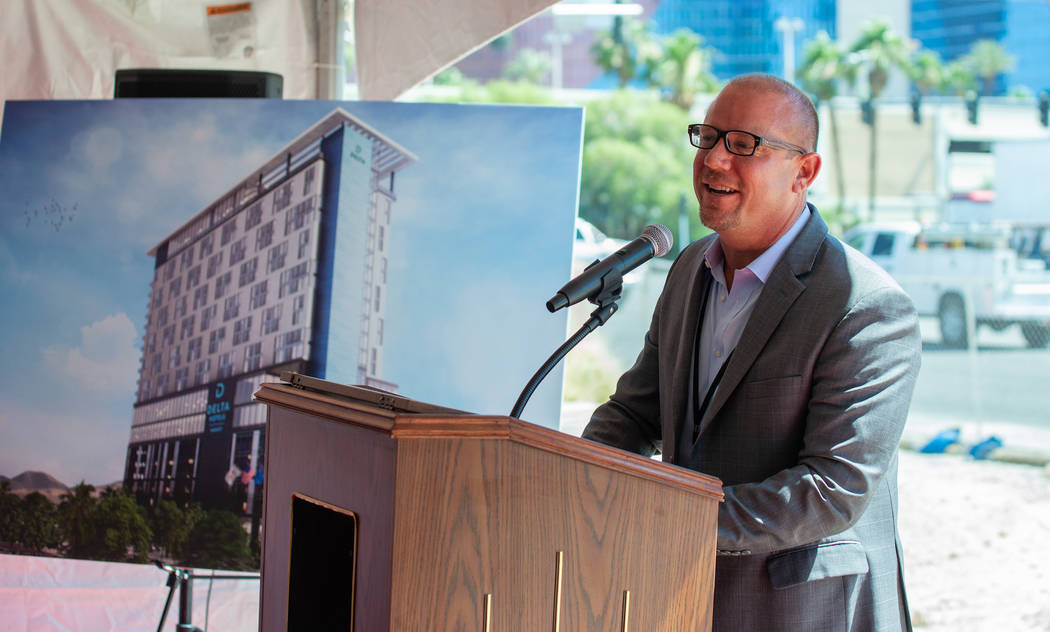 CAI Investments founder Chris Beavor, seen here at a groundbreaking ceremony for a Las Vegas ho ...