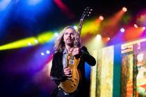 Tommy Shaw, of Styx, performs on stage at Verizon Wireless Amphitheater on Saturday, June,18, 2 ...