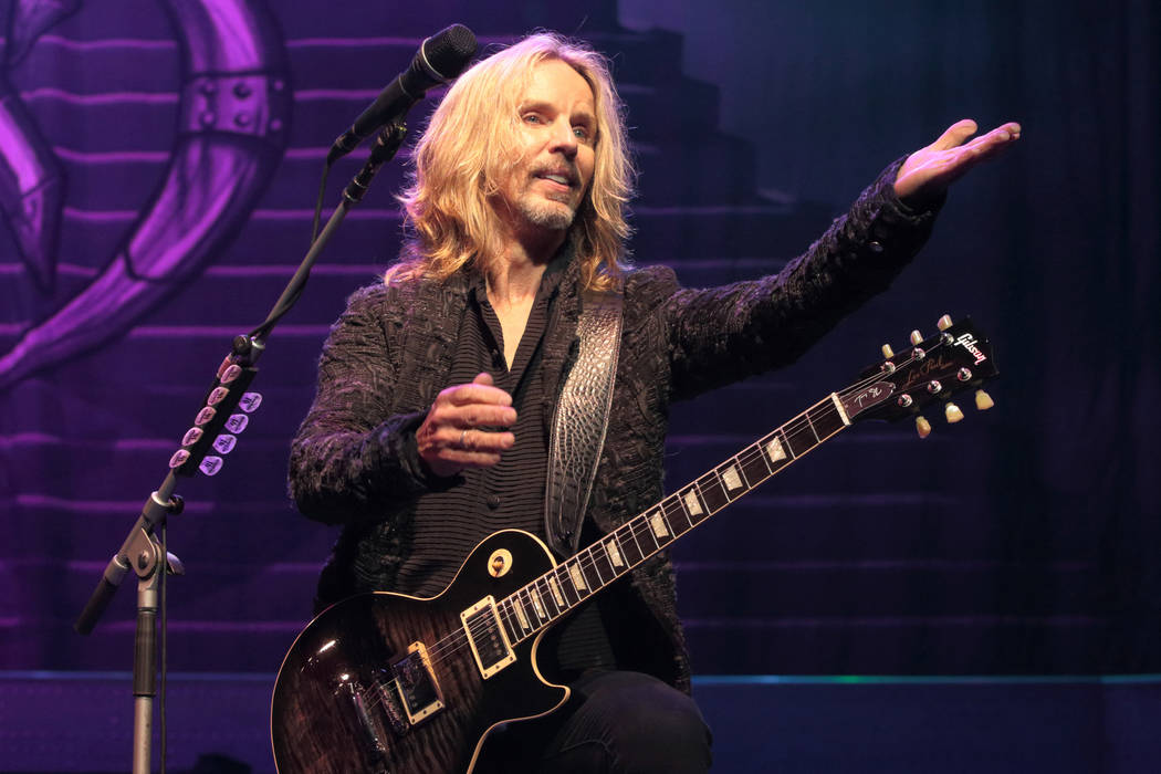 Tommy Shaw of the band Styx performs in concert at the American Music Theater on Monday, Aug. 1 ...