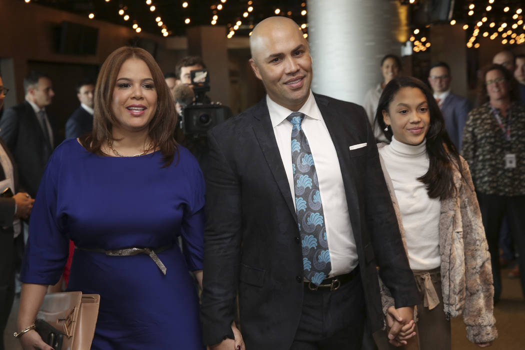 FILE - In this Nov. 4, 2019, file photo, New York Mets new manager Carlos Beltran arrives at an ...