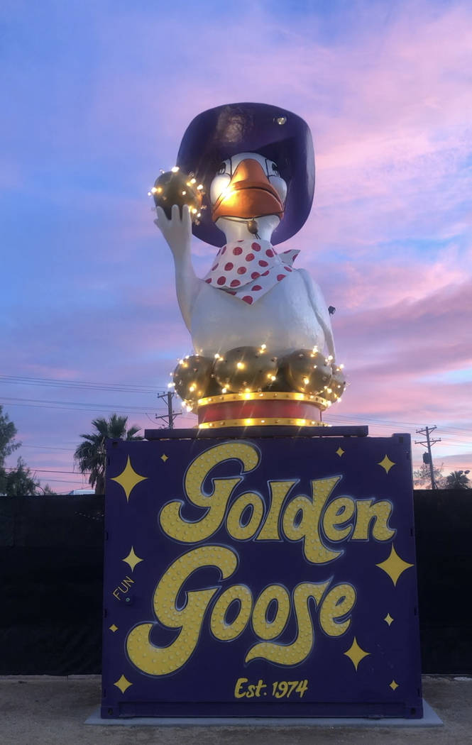 Golden Goose casino sign back on Fremont Street — VIDEO | Downtown ...