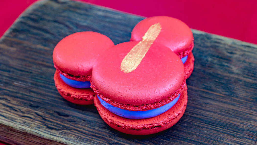 The purple sweet potato Mont Blanc macaron can be found at Disney California Adventure Park as ...