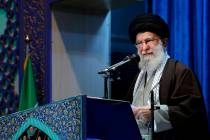 In this photo released by an official website of the office of the Iranian supreme leader, Supr ...