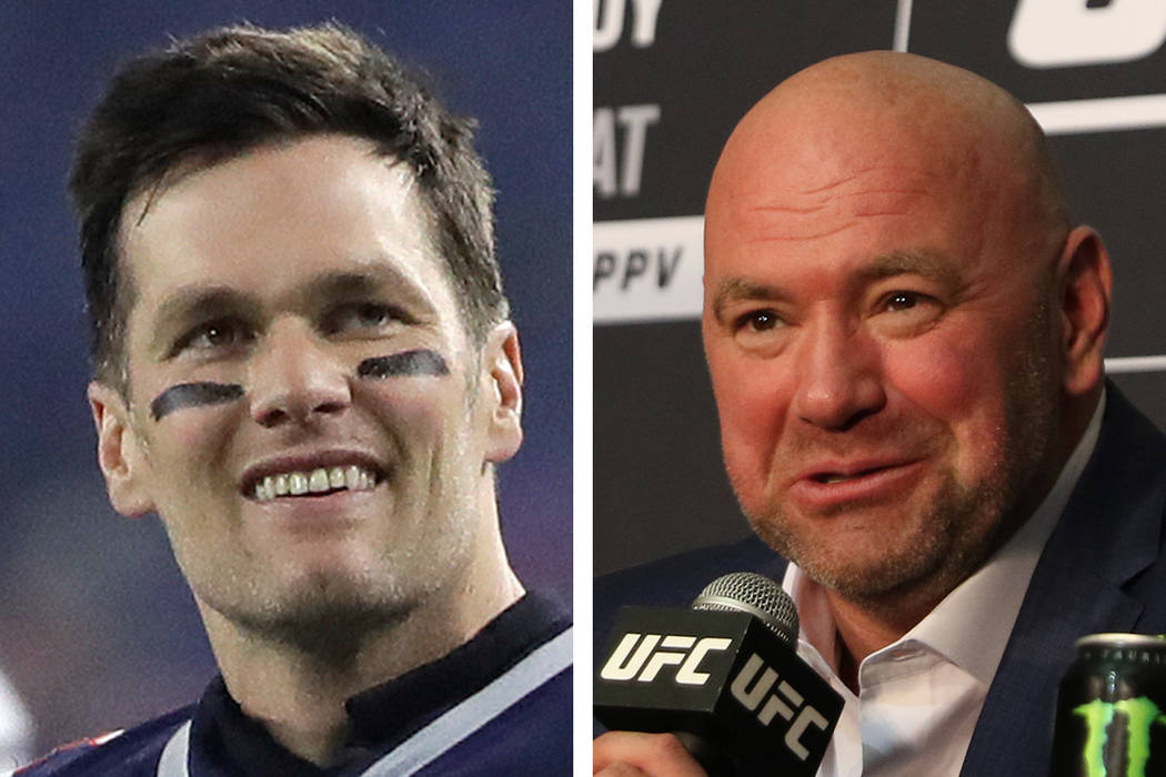 UFC president Dana White, right, said he believes there is a real possibility he will be watchi ...