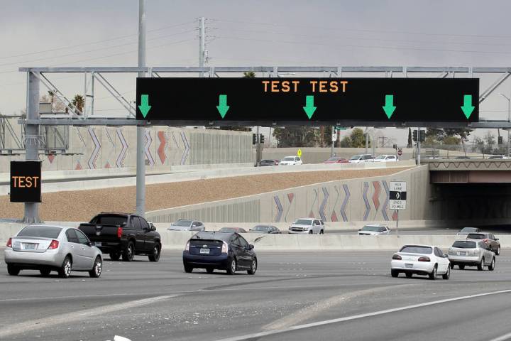 An example of Nevada Department of Transportation's new Active Traffic Management sign. By the ...