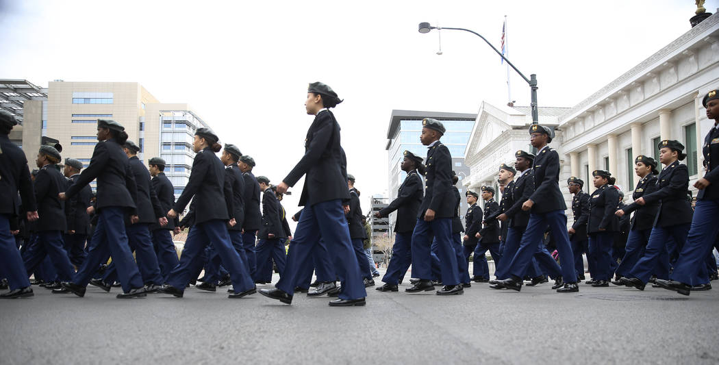 Cheyenne High School JROTC members participate during the 38th annual Dr. Martin Luther King Jr ...