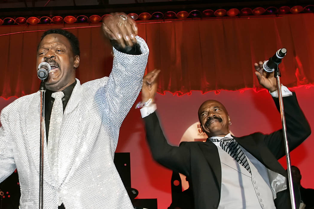 The Delfonics' William "Poogie" Hart, and brother Wilbert Hart perform at the Rhythm ...