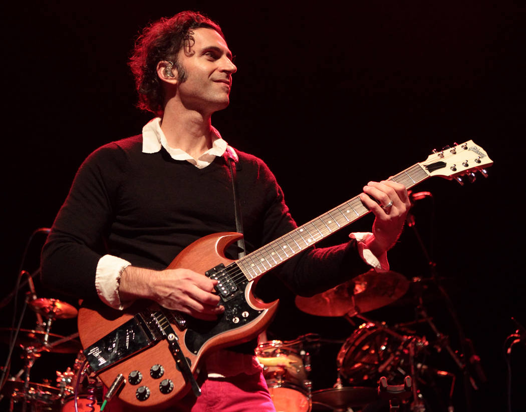 Musician Dweezil Zappa, son of Frank Zappa, performs with his band Zappa Plays Zappa at Rams He ...