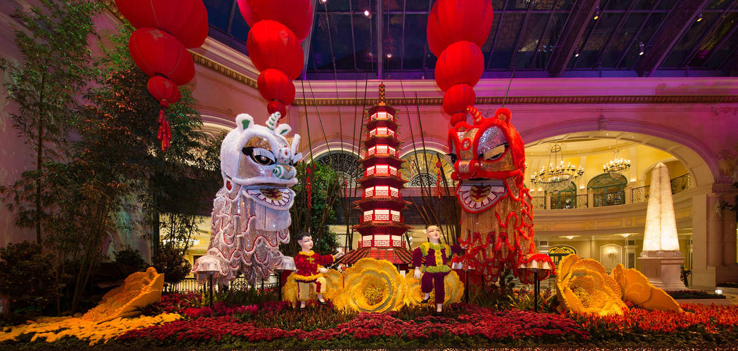 Las Vegas art exhibits Bellagio Lunar New Year display Las Vegas