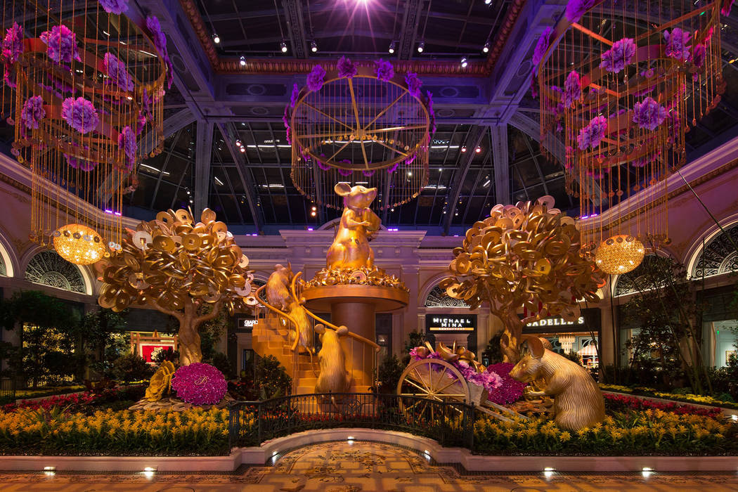 Las Vegas art exhibits Bellagio Lunar New Year display Las Vegas