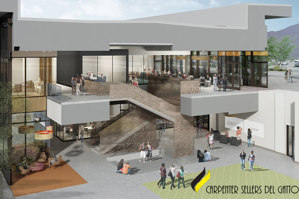 An artistic rendering shows what Nevada State College’s Glenn and Ande Christenson School of ...