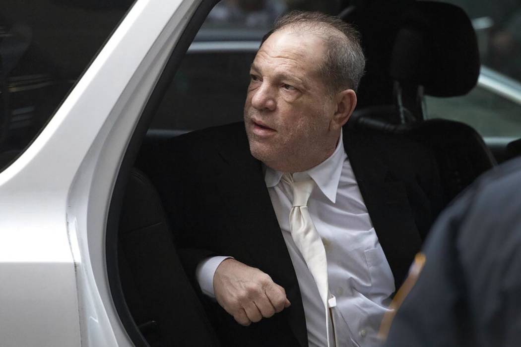 Harvey Weinstein gets into a vehicle as he leaves the courthouse following the second day of hi ...