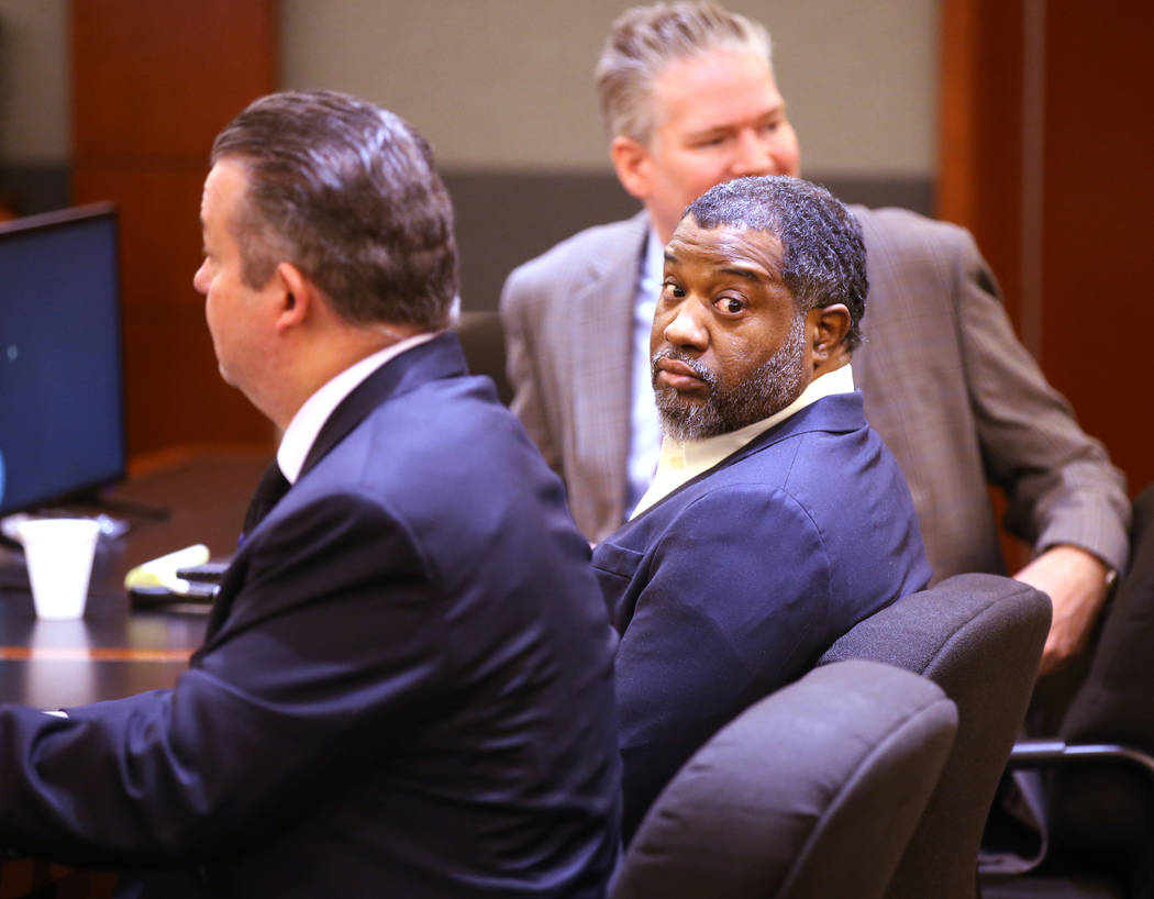 Charles Talley Jr. waits in the courtroom for the verdict in his murder and sexual assault tria ...