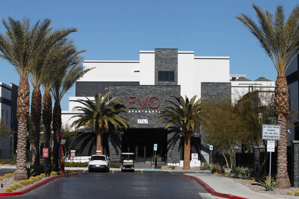 EVO Apartments in Las Vegas, Friday, Jan. 24, 2020. (Erik Verduzco/Las
